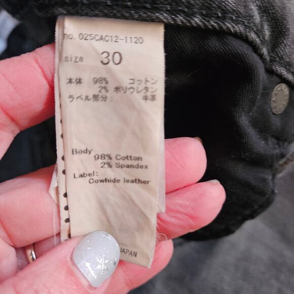 Moussy Vintage Cadet HOWA Women's Tapered Jeans Size 30 Gray Cropped Raw Hem - Picture 6 of 10